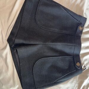 Classic vintage wool blend Black Women's Shorts